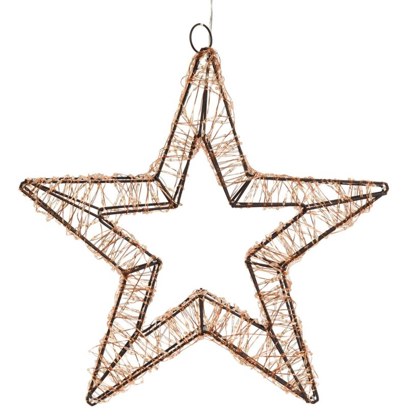 foto del prodotto stella di natale luminosa a luce calda con effetto flashled diamond decorazione natalizia 55 cm bianco caldo