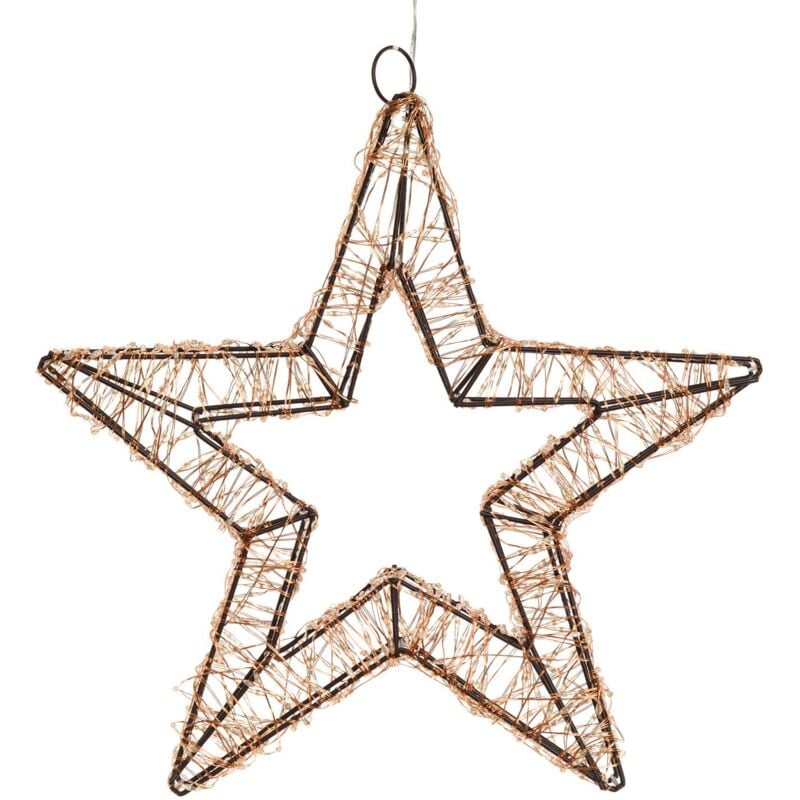 foto del prodotto stella di natale luminosa a luce calda con effetto flashled diamond decorazione natalizia 55cm multicolore