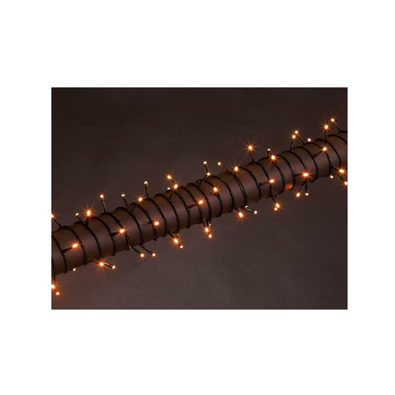 foto del prodotto stella led 20 m 300 lampade bianco arizona filo verde 24 v