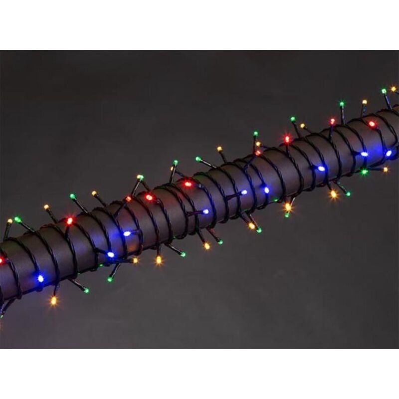 foto del prodotto stella led 20 m 300 lampade multicolor filo verde 24 v