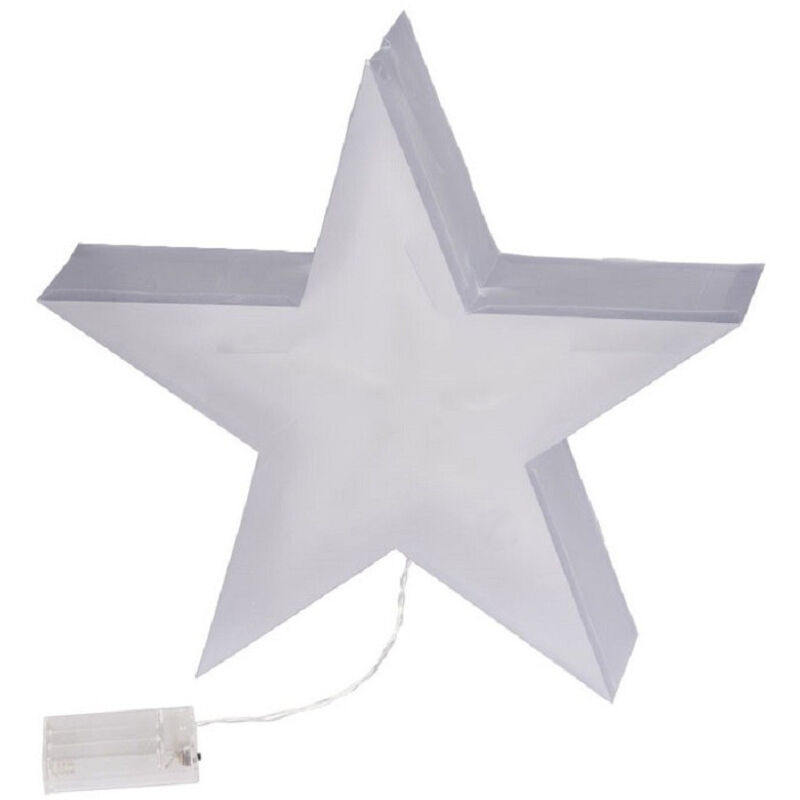 foto del prodotto stella natalizia 10 led 3d a batterie decorazione natale multicolore casa uffici trade shop traesio