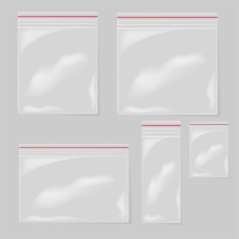 foto del prodotto stella sacchetti con chiusura ermetica, versatili e igienici, 6 x 8 cm, confezione da 100 sacchetti in plastica trasparente sigillabili, per