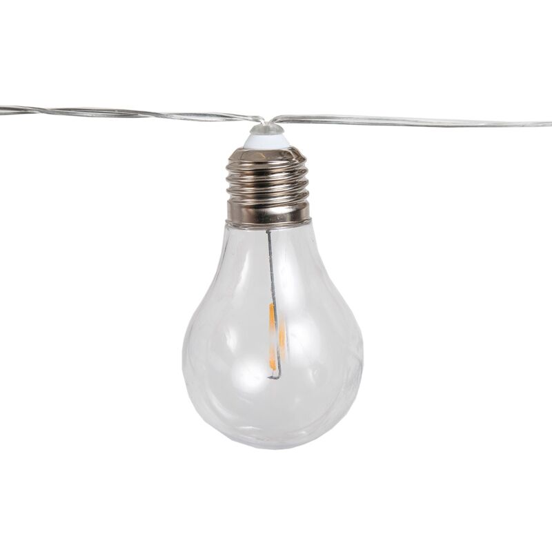 foto del prodotto stella stringa luminosa per interni ed esterni. 10 lampadine led a luce calda con carica solare e batteria ricaricabile. prodotto in spagna