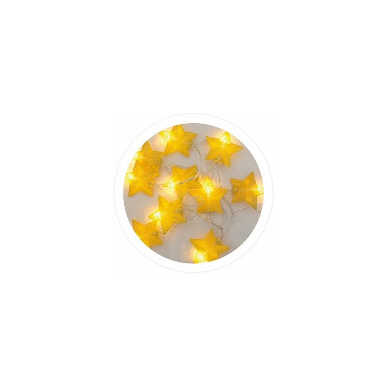 foto del prodotto stelle led dorate 1,35 m 2xaa luce calda