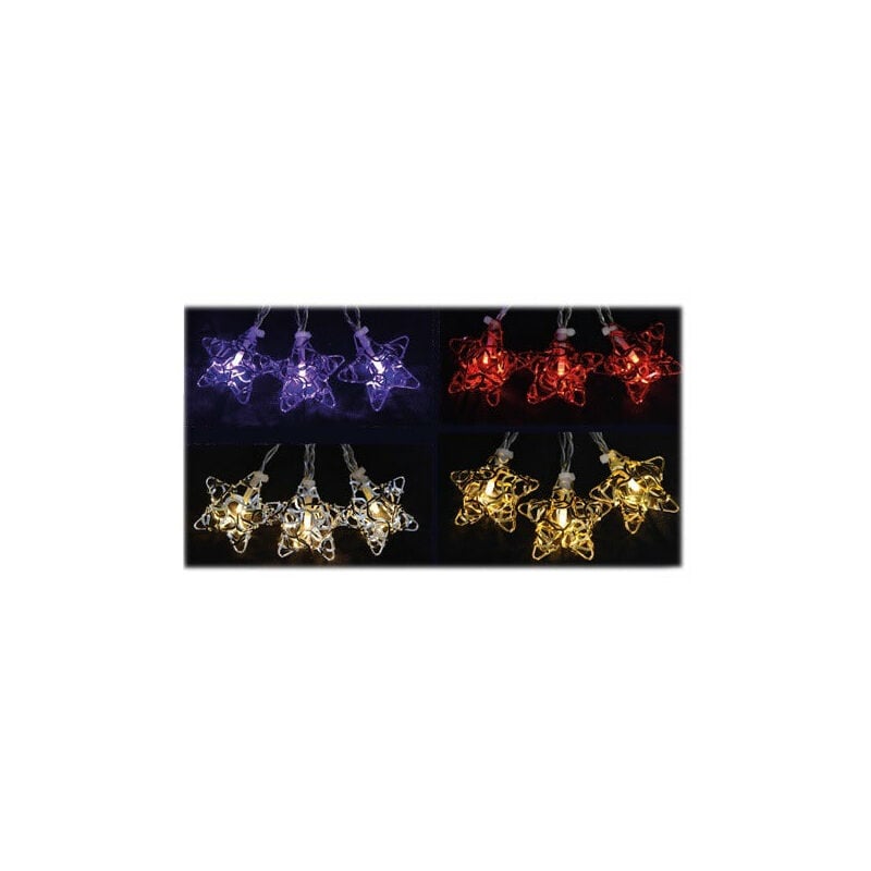 foto del prodotto stelline natale a led con 10 luci a batteria per interno