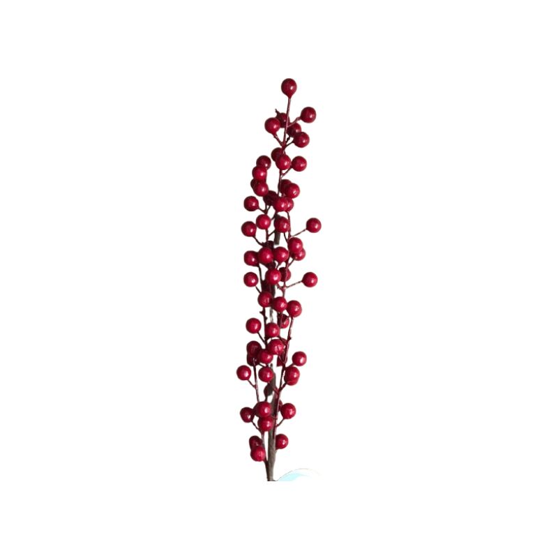 foto del prodotto stelo bacche rosso 62cm due esse christmas