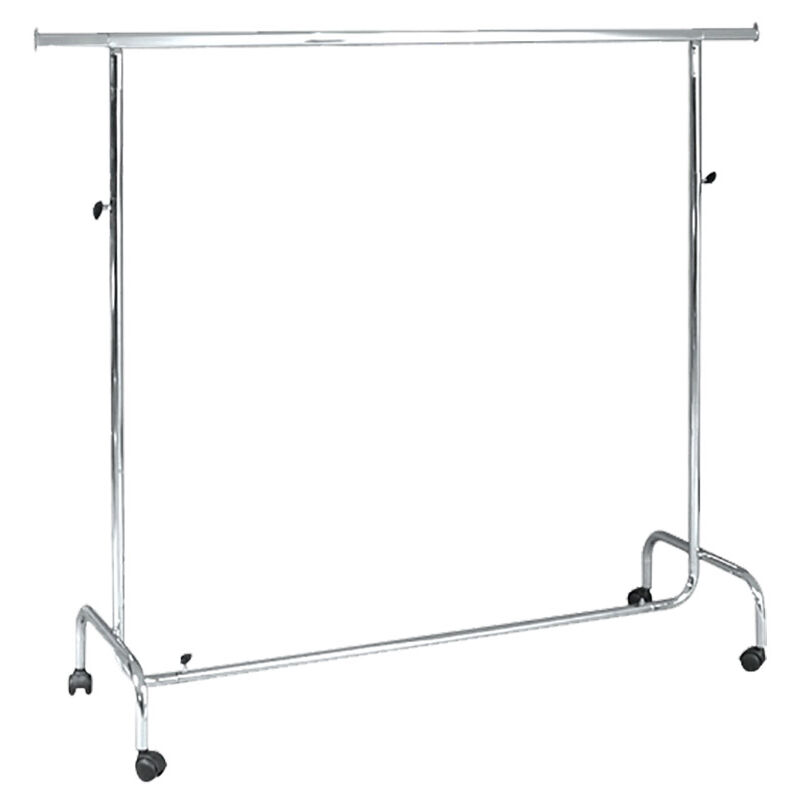 foto del prodotto stender appendiabiti estensibile 150 220x55x133 200 cm in acciaio cromato con ruote