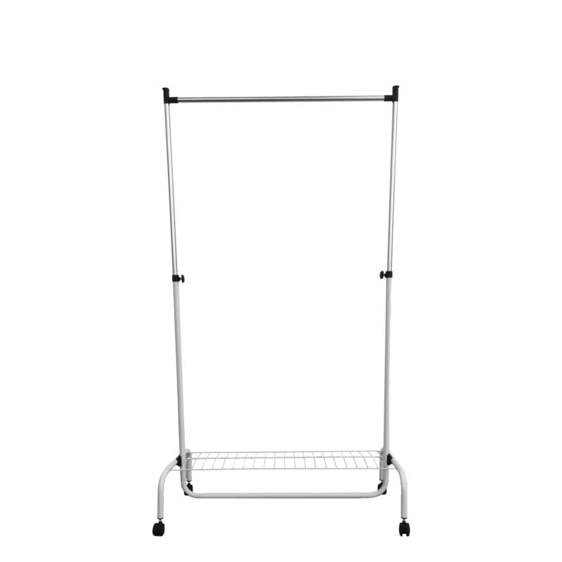 foto del prodotto stender appendiabiti estensibile bianco, 90x45x102 172 cm