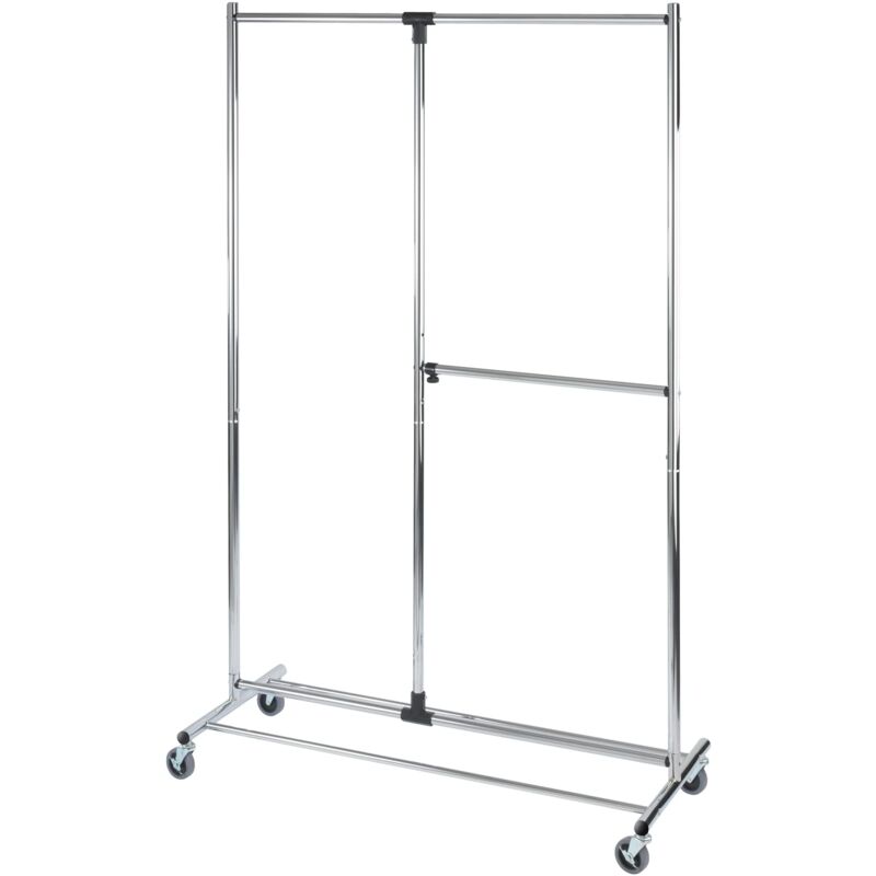 foto del prodotto stender portabiti profissimo regolabile in altezza, metallo cromato, 116 x 188 x 49 cm, cromo wenko