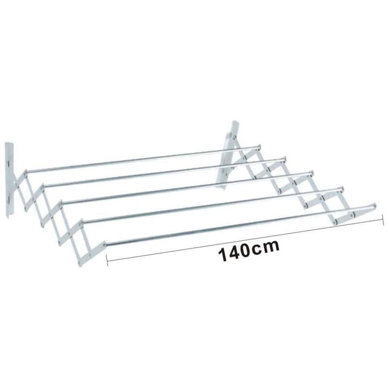 foto del prodotto stendibiancheria a fisarmonica estensibile in alluminio talox 140x80cm