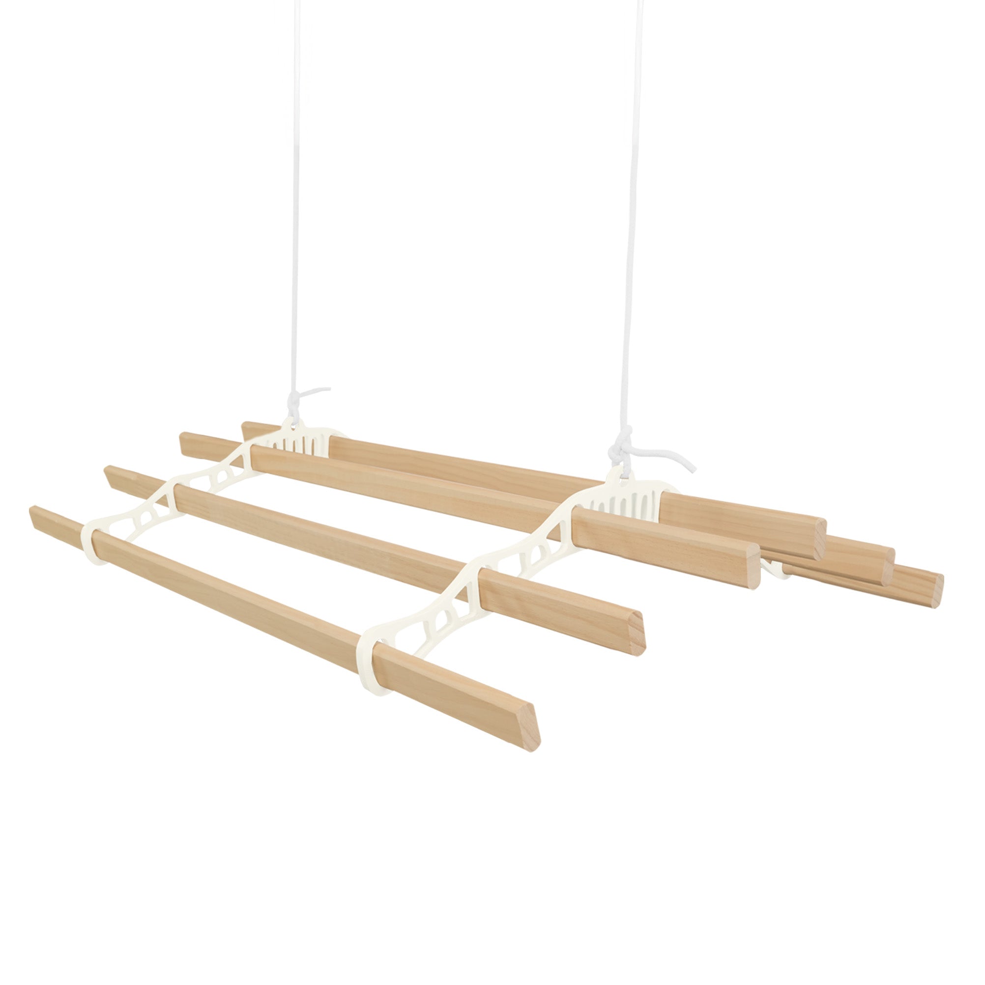 foto del prodotto stendibiancheria a soffitto con puleggia 6 listelli 1,4m avorio