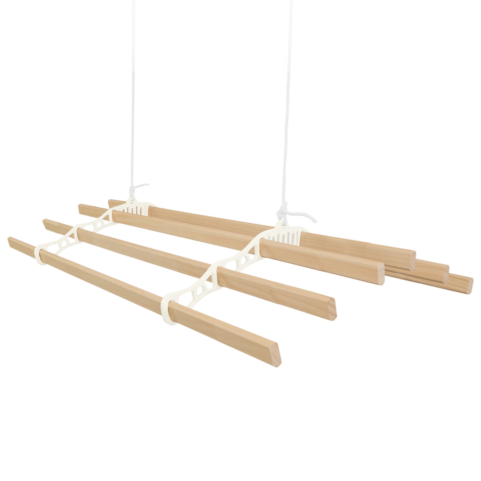 foto del prodotto stendibiancheria a soffitto con puleggia 6 listelli 2.4m avorio