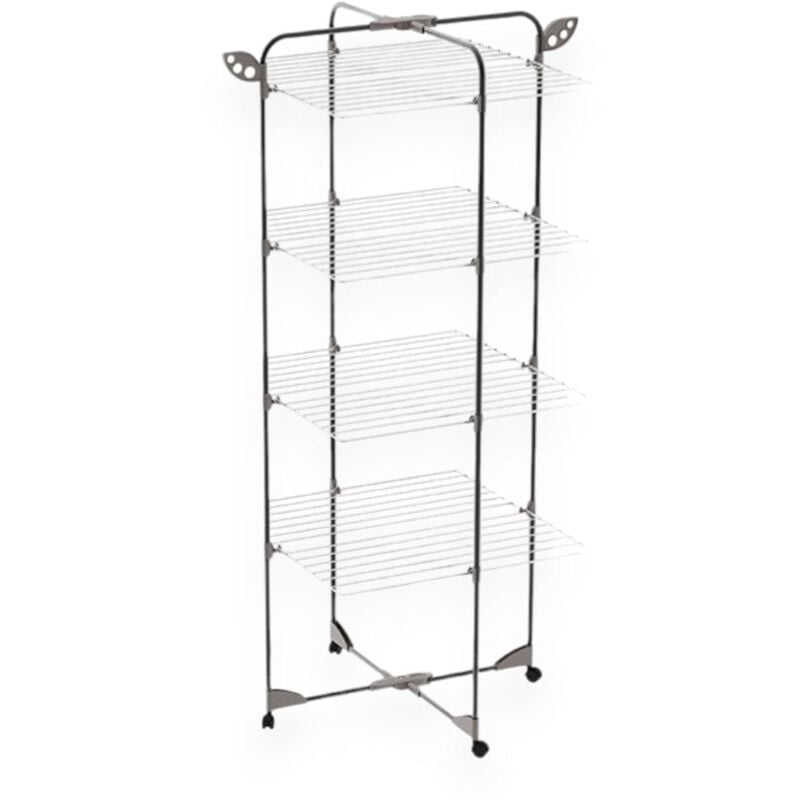 foto del prodotto stendibiancheria con ruote per bagno 68x68xh155 cm