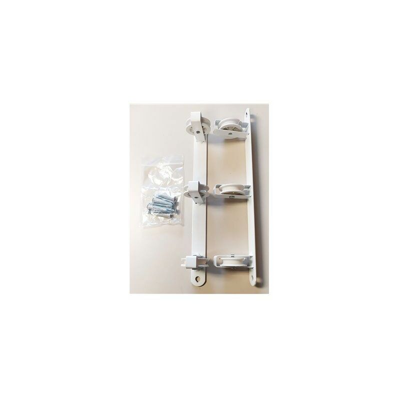 foto del prodotto stendibiancheria da parete basic con 3 carrucole bianco 37x5x5cm