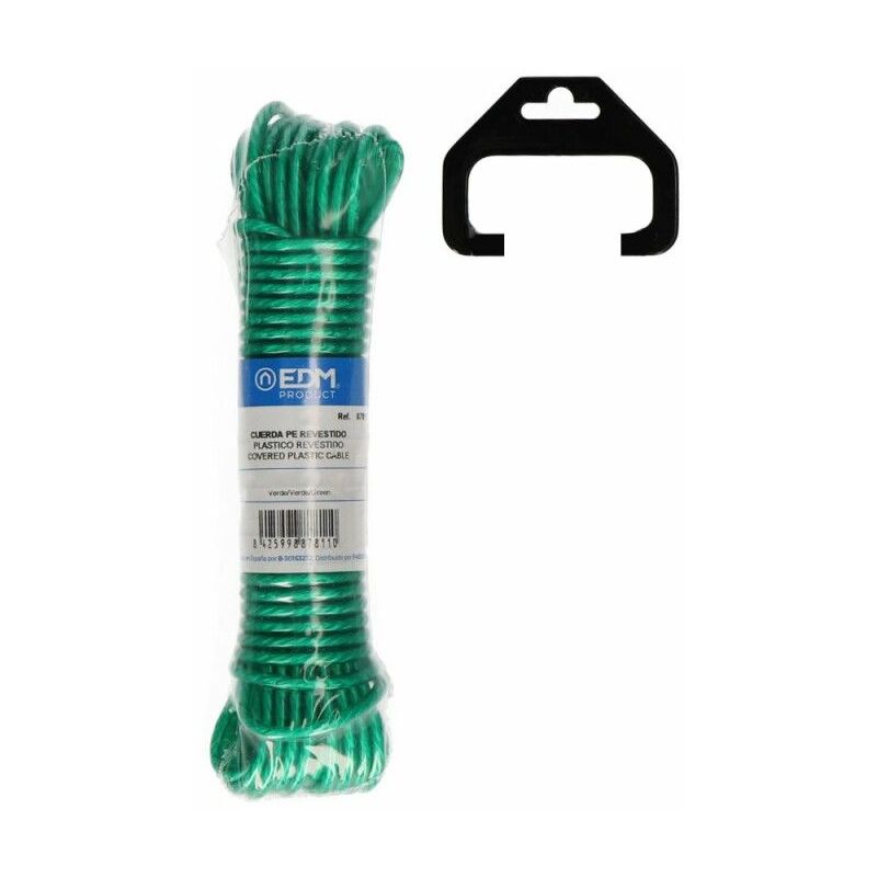 foto del prodotto stendibiancheria edm in matassa di plastica rivestita in pvc 25 m verde