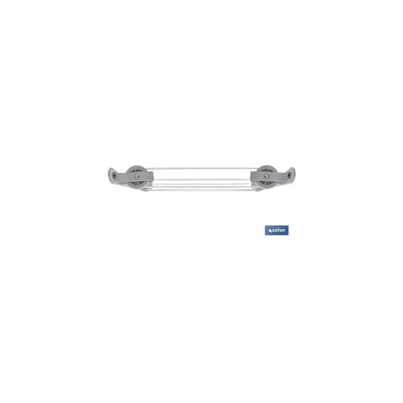 foto del prodotto stendibiancheria fisso a parete bianco in due pezzi con 3 carrucole 31 x 6,5 x 2,5 cm
