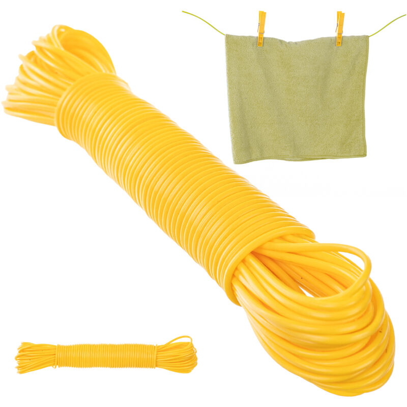 foto del prodotto stendibiancheria kadax stendibiancheria resistente da 20 metri con inserto in corda per balcone