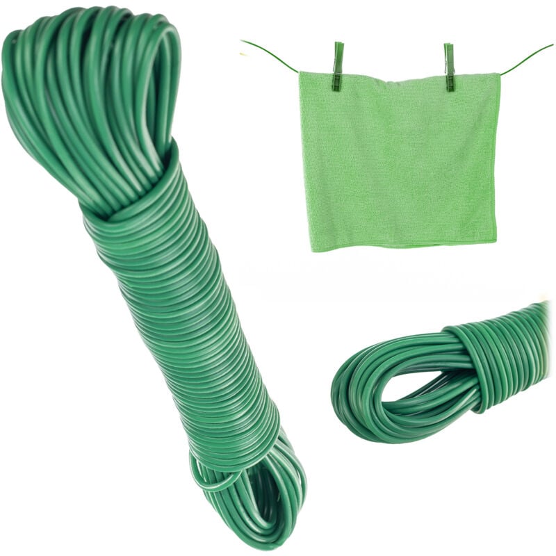 foto del prodotto stendibiancheria kadax stendibiancheria resistente da 20 metri con inserto in corda per balcone