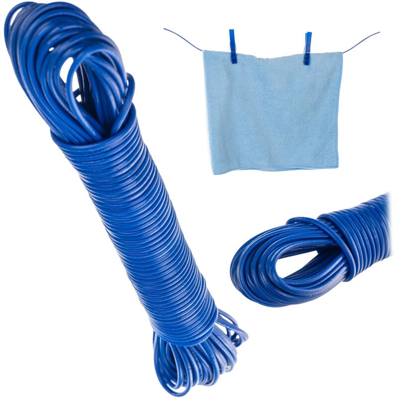 foto del prodotto stendibiancheria kadax stendibiancheria resistente da 20 metri con inserto in corda per balcone