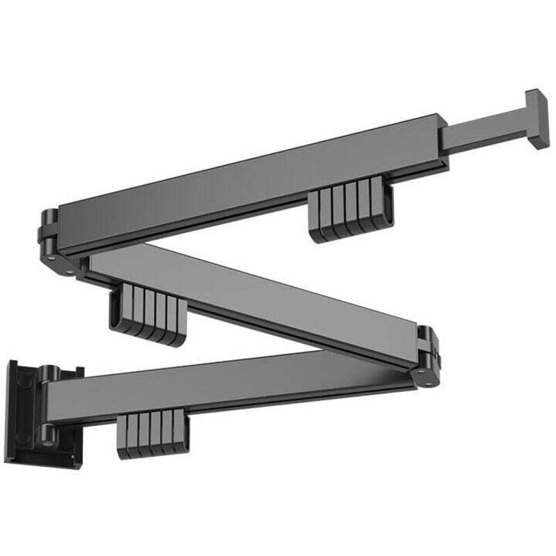 foto del prodotto stendibiancheria pieghevole in alluminio per lavatrice e asciugatrice, appendiabiti da parete pieghevole a 3 livelli, appendiabiti per lavanderia,