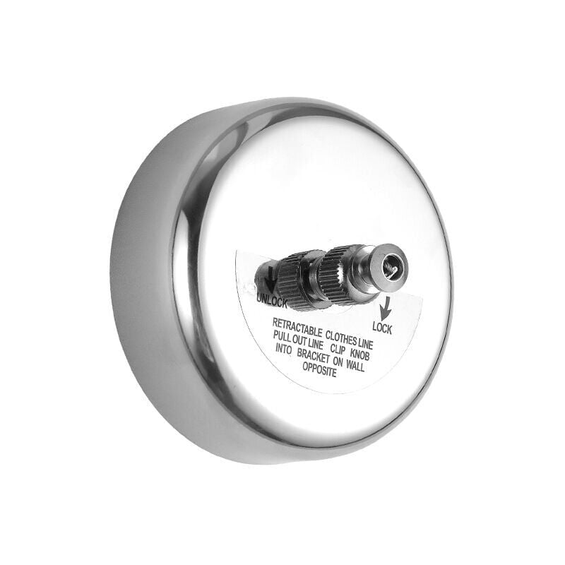 foto del prodotto stendibiancheria retrattile in acciaio inox, stendibiancheria estensibile in cromo lucido con corda regolabile, 2,8 m, per uso interno ed esterno,