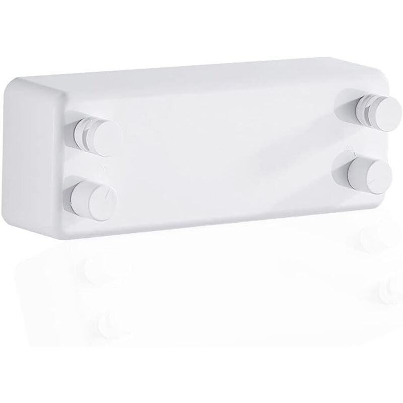 foto del prodotto stendibiancheria retrattile per interni ed esterni resistente, stendibiancheria in acciaio inossidabile 2 x 4,2 m, montaggio a parete trapano 