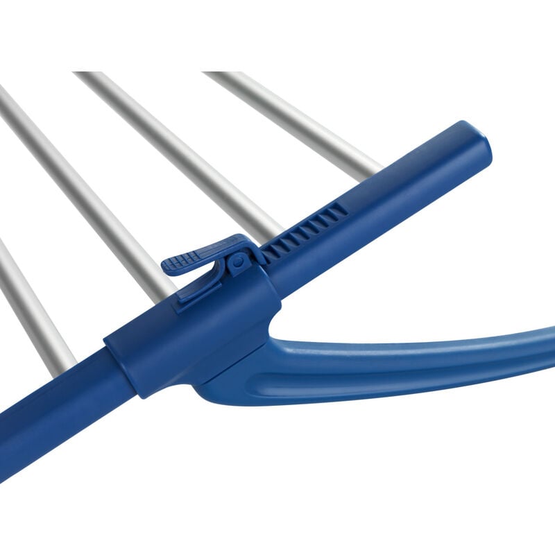 foto del prodotto stendibiancheria telescopico per balcone in alluminio, realizzato in alluminio inossidabile, blu, alluminio argento opaco, polipropilene blu - wenko