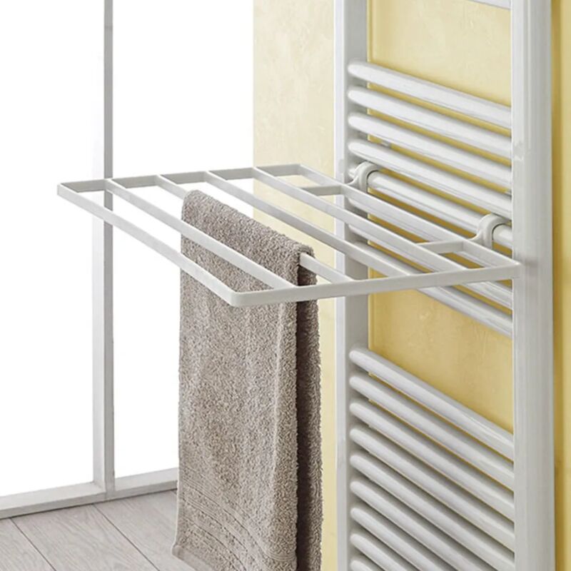foto del prodotto stendibiancheria termoarredo universale in plastica bianca rigida set 2 pezzi