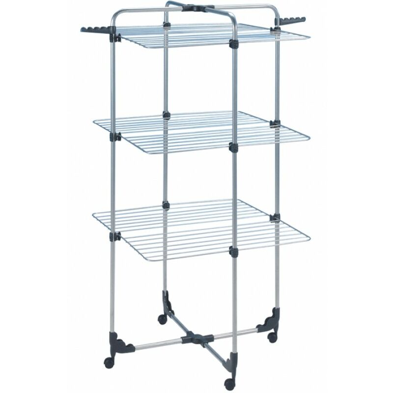 foto del prodotto stendibiancheria verticale gimi modular3 71x71x132h cm 3 piani acciaio trattato
