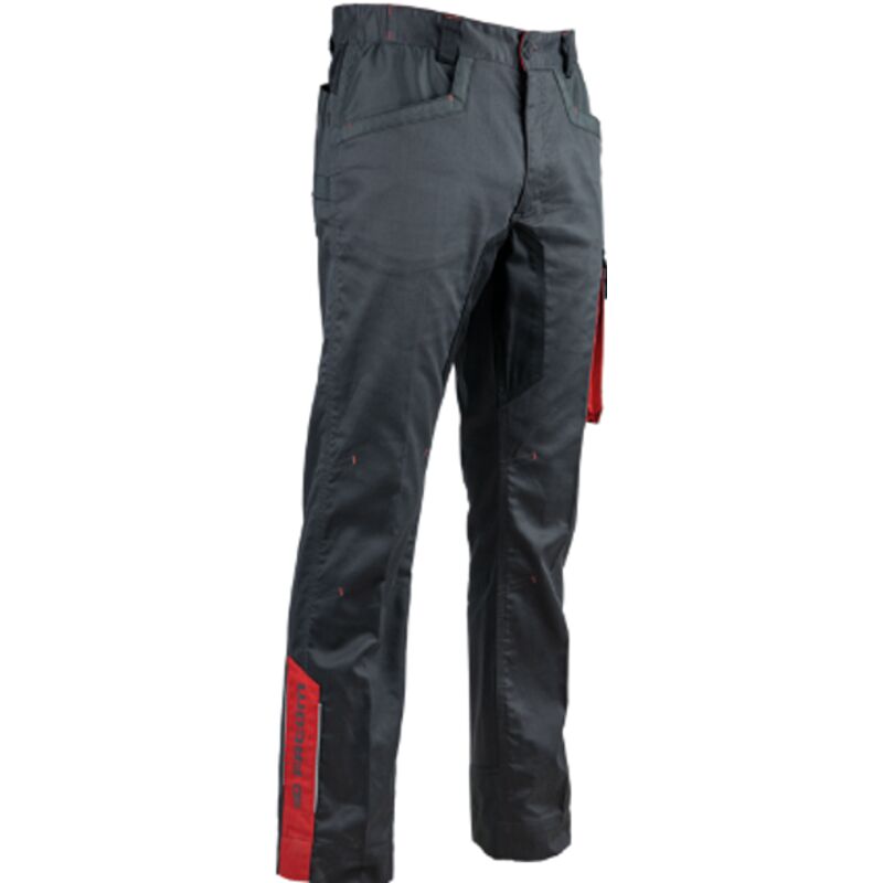 foto del prodotto steps pantaloni elasticizzati nero grigio rosso taglia 52 - fxww1010e-52 - facom