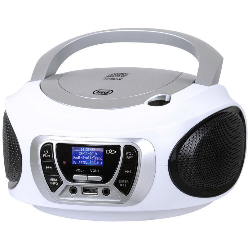foto del prodotto stereo portatile boombox cd dab dab aux-in trevi cmp 510 dab bianco