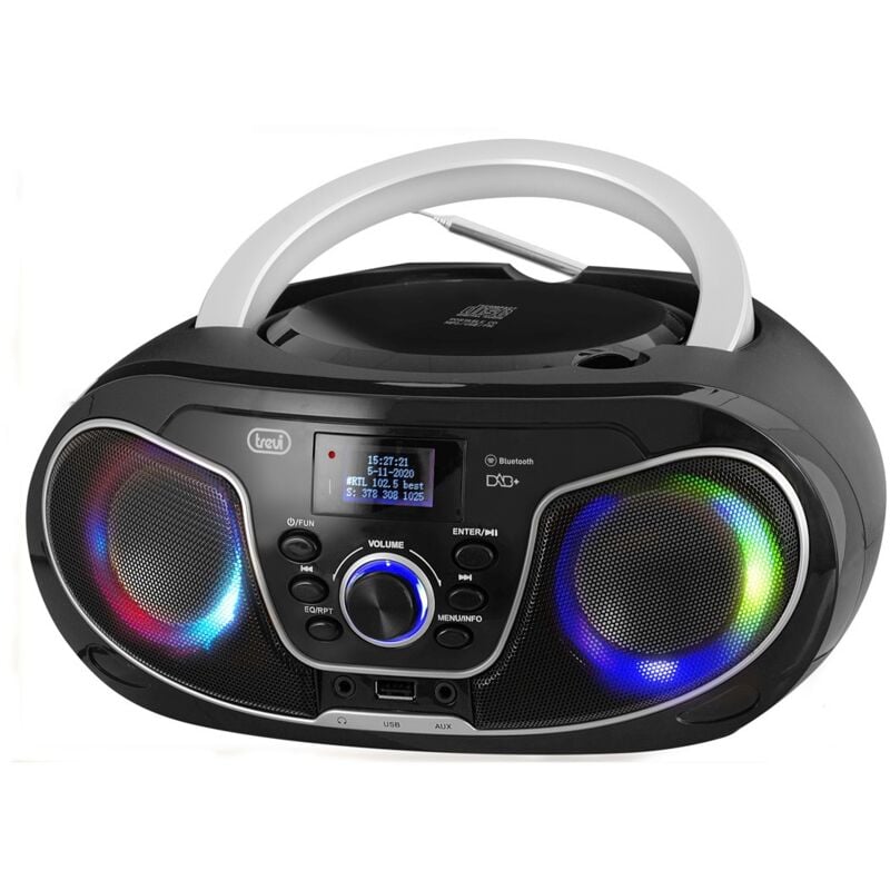 foto del prodotto stereo portatile boombox cd dab dab usb wireless aux-in trevi cmp 588 dab