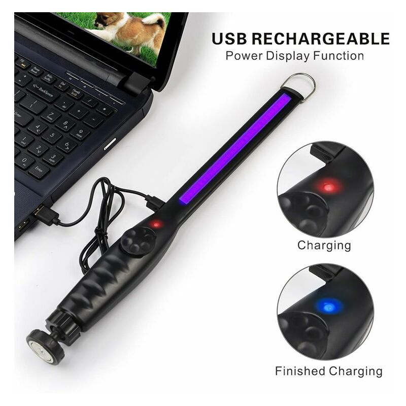 foto del prodotto sterilizzatore luce usb ricaricabile portatile lampada di disinfezione antibatterico 99.9 uv c