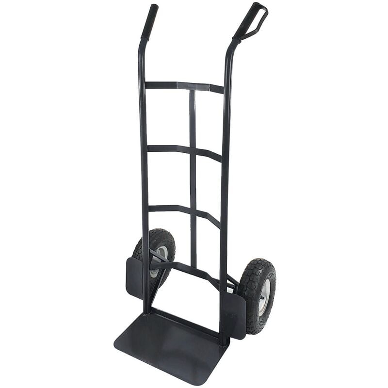 foto del prodotto sti carrello porta pacchi 200 kg porta casse ruote pneumatiche acciaio nero