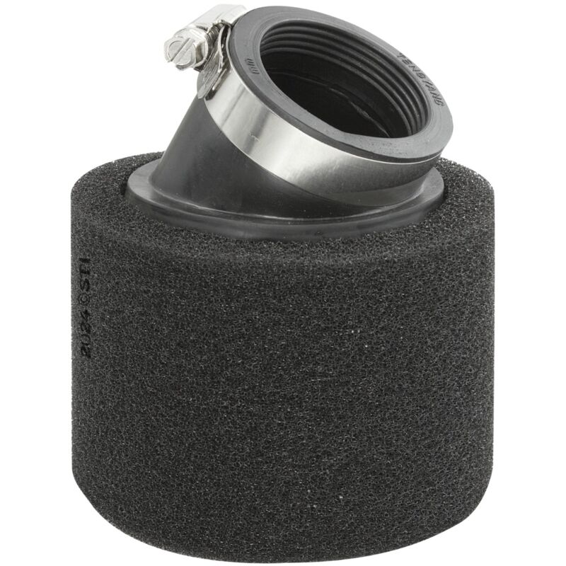 foto del prodotto sti filtro aria in spugna con attacco 50mm angolato 45 inclinato colore nero