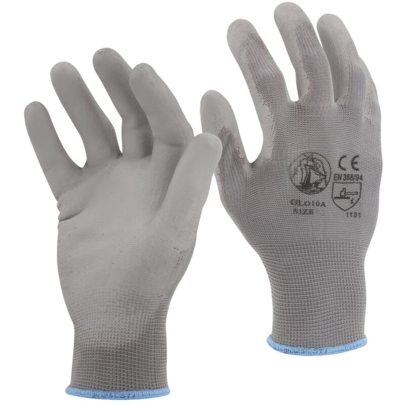foto del prodotto sti - guanti da lavoro spalmati in pu poliuretano grigio 11 xxl 1 paio