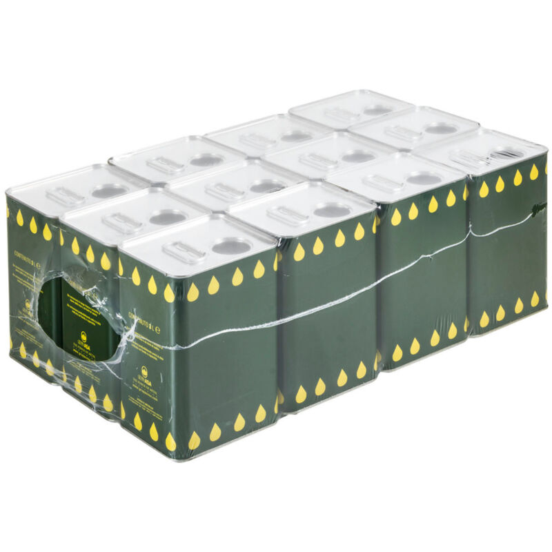 foto del prodotto sti offerta 12 pezzi latta rettangolare lt 3 h 260mm per olio con tappo stagna tanica