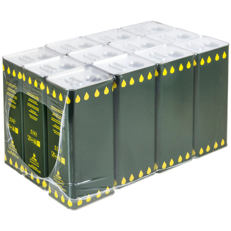 foto del prodotto sti offerta 12 pezzi latta rettangolare lt 5 h 313 mm per olio con tappo stagna tanica