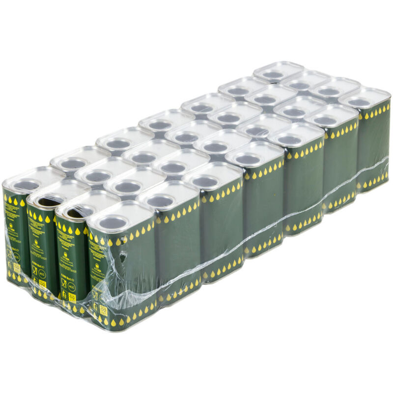 foto del prodotto sti offerta 28 pezzi latta rettangolare 500ml h.140mm per olio con tappo stagna tanica