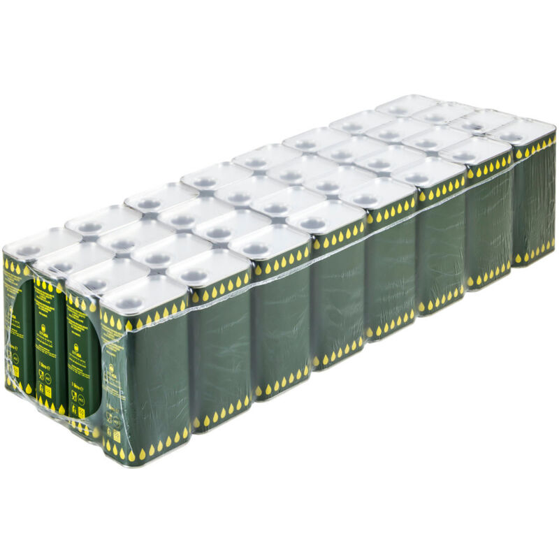 foto del prodotto sti offerta 32 pezzi latta rettangolare lt 1 h 178mm per olio con tappo stagna tanica