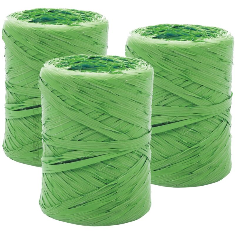 foto del prodotto sti rafia raphia sintetica verde pomodori legatura piante matassa 100 gr orto giardino 3pz 