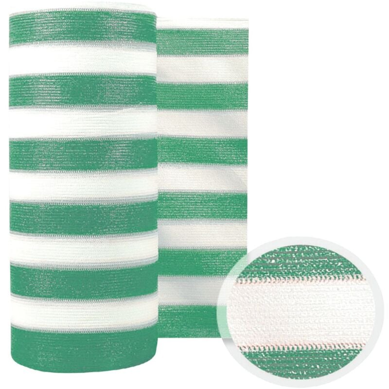 foto del prodotto sti rete barr telo ombra bianco verde frangisole frangivista 85gr recinzione h 100 x50m