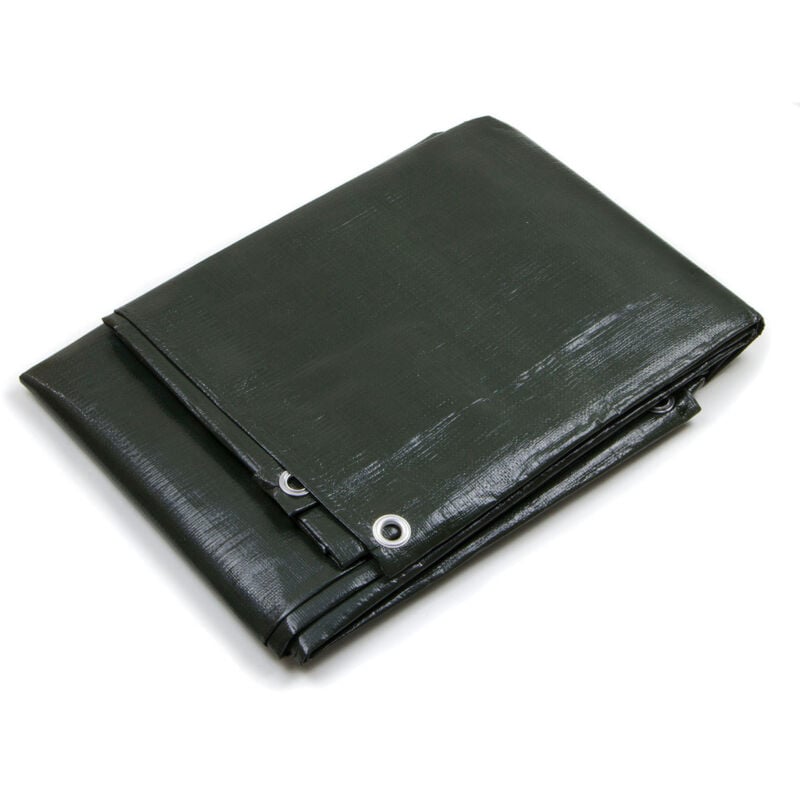 foto del prodotto sti telo pesante occhiellato verde blu impermeabile copritutto multiuso misura 8x12mt