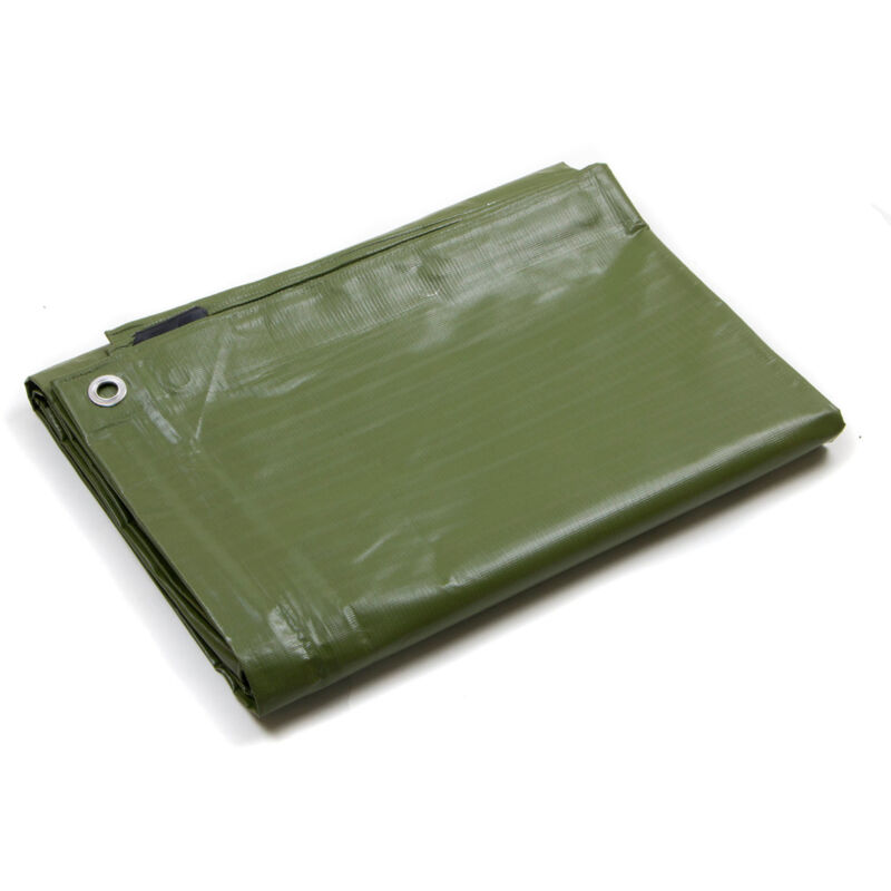 foto del prodotto sti telo pvc ultra 260gr occhiellato copertura impermeabile esterni verde 2x2m