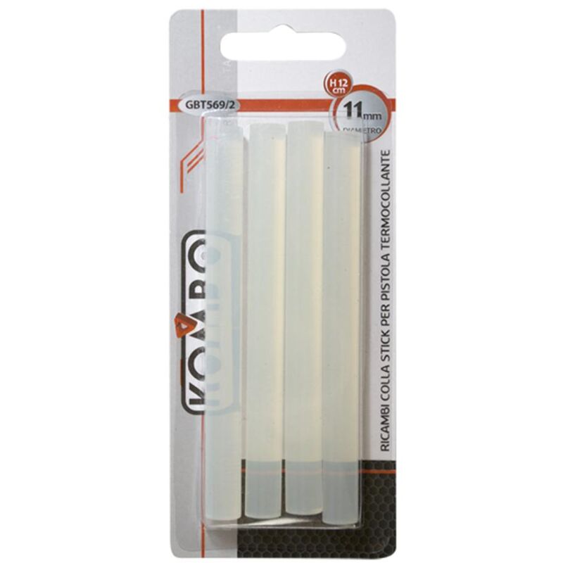 foto del prodotto stick colla ricambio per pistola termocollante 4pz 11x120mm