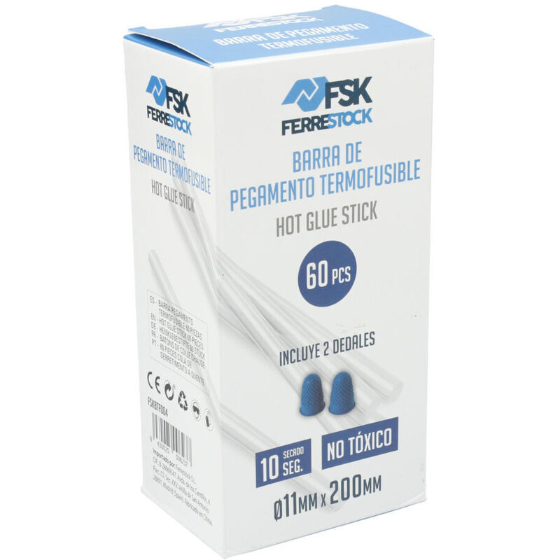 foto del prodotto stick di colla ferrestock 11 cm trasparente 60 unit 