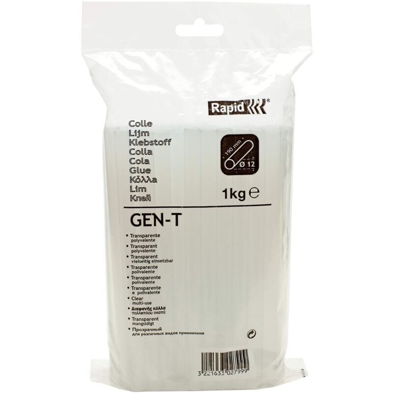 foto del prodotto stick di colla transparenti universali da 12 mm, 1 kg, gen t, 4030279912 rapid