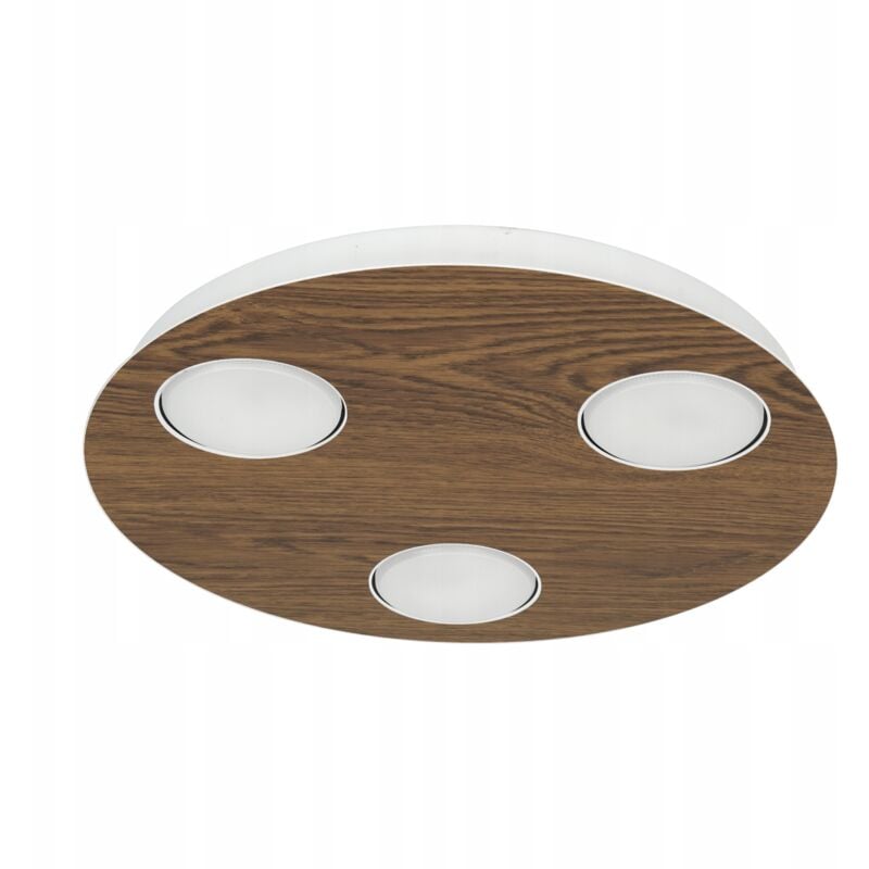 foto del prodotto sticker 3x plafoniera rotonda gx53, rovere