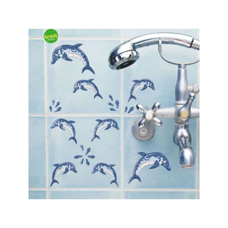 foto del prodotto sticker blue circles arreda adesivo murale frasi famose 15x31 cm