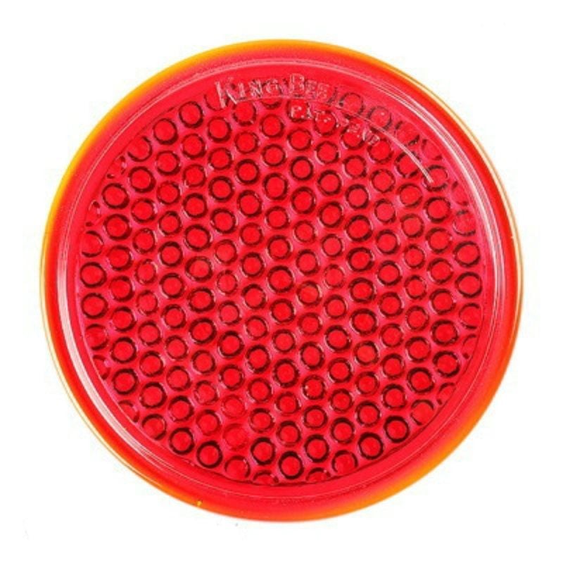foto del prodotto stickerslab 2 catadiottri adesivi catarifrangenti a cerchio con senza foro al centro in 3 colori colore rosso, modello adesivo senza foro